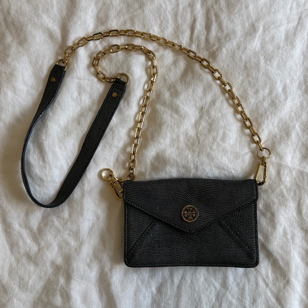 Tory Burch Crossbody Wallet Bag with Gold Chain